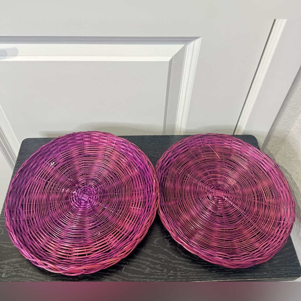 Vintage Wicker Plates